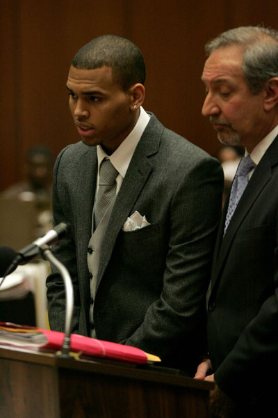 Chris Brown in Court