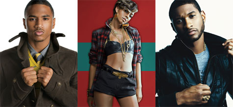 Trey Songz, Keri Hilson, and Usher