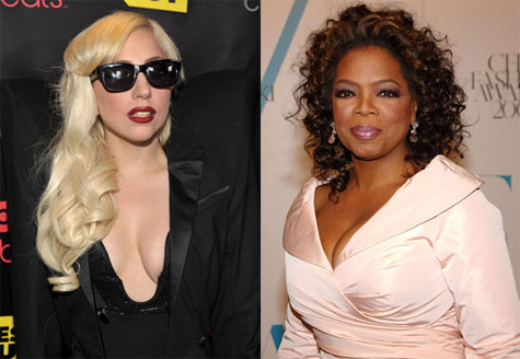 Lady Gaga and Oprah Winfrey