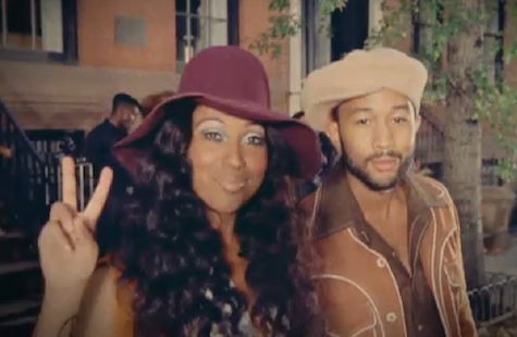 Melanie Fiona and John Legend