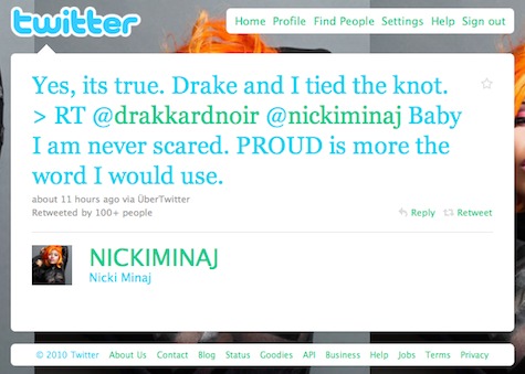 Nicki Minaj Tweet