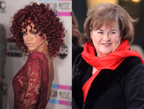 Rihanna and Susan Boyle