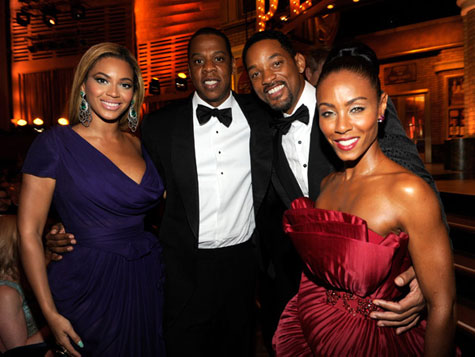 Beyoncé, Jay-Z, Will Smith, and Jada Pinkett Smith