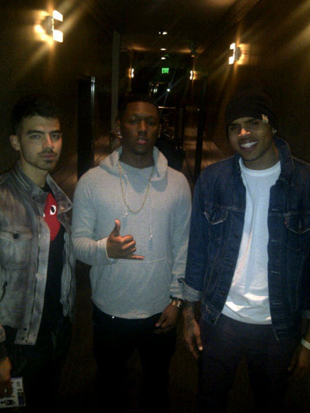 Joe Jonas, Hit-Boy, and Chris Brown