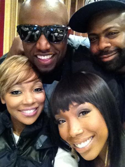 Monica, Brandy, Rico Love, and Breyon Prescott