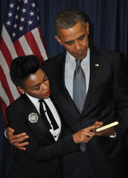 Janelle Monáe and President Obama