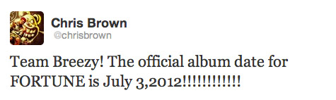 Chris Brown Tweet