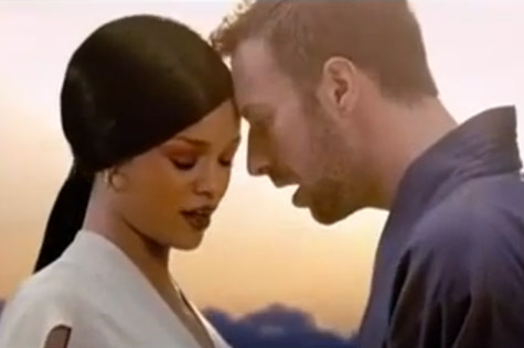 Rihanna and Chris Martin