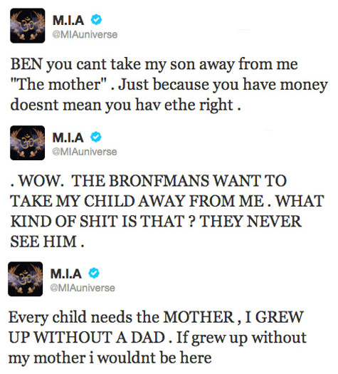 M.I.A. Tweets