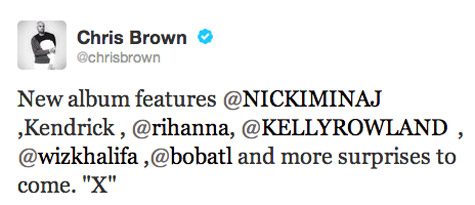 Chris Brown Tweet