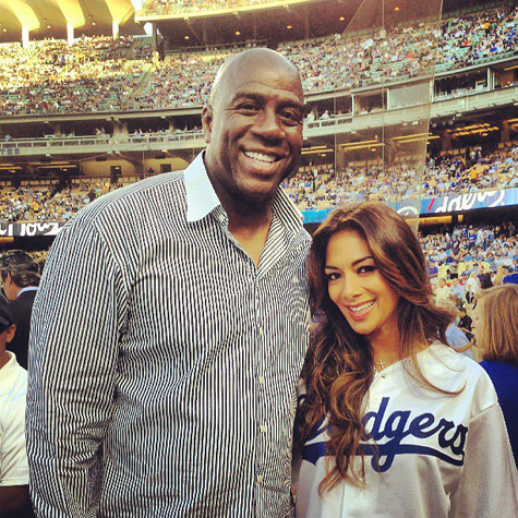 Magic Johnson and Nicole Scherzinger