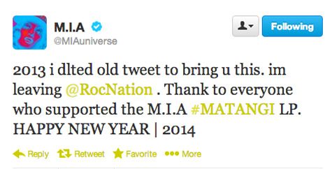 M.I.A. Tweet