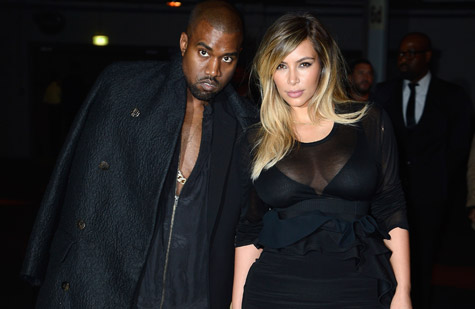 Kanye West and Kim Kardashian