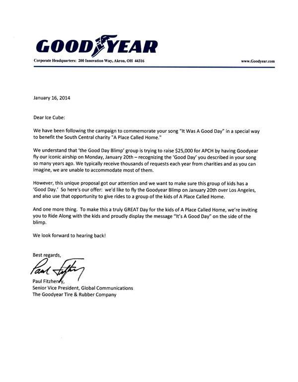 Goodyear Letter