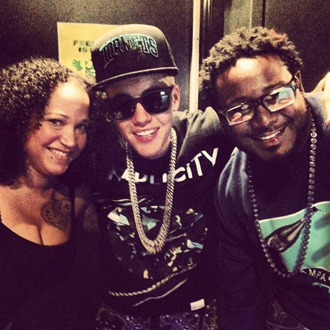 Amber Najm, Justin Bieber, and T-Pain