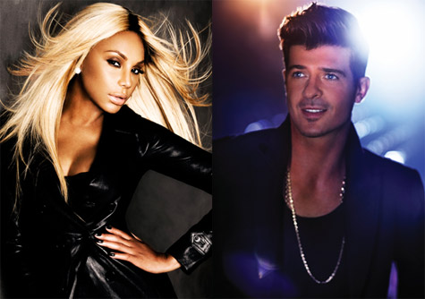 Tamar Braxton and Robin Thicke