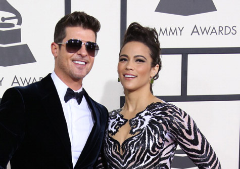 Robin Thicke and Paula Patton