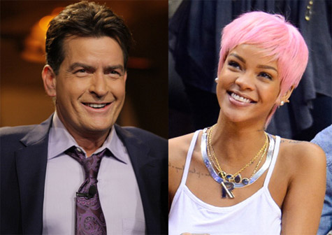 Charlie Sheen and Rihanna