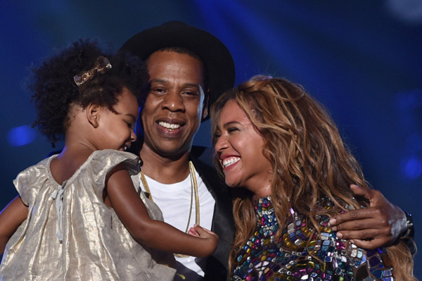 Blue Ivy, Jay Z, and Beyoncé