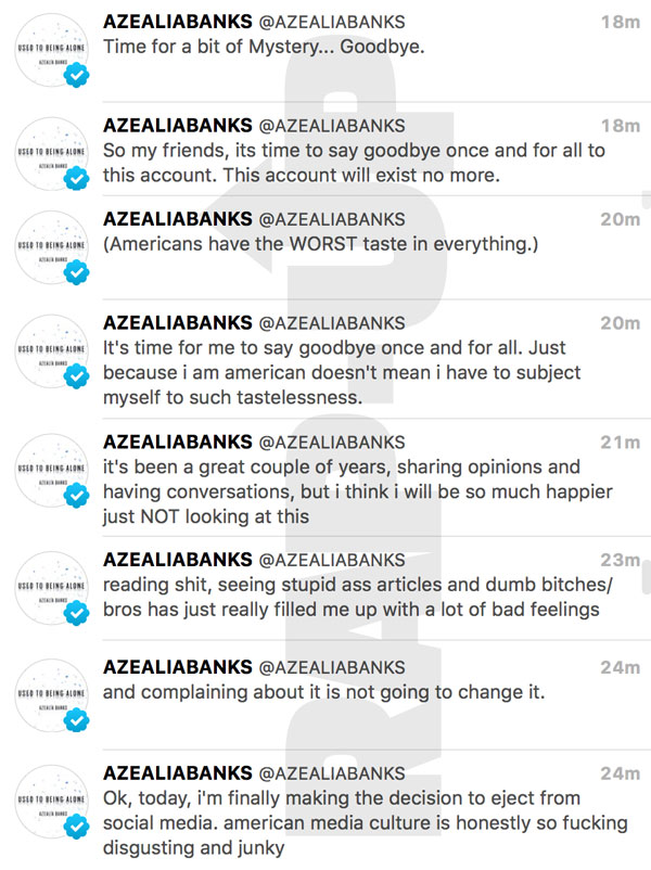 Azealia Banks Tweets