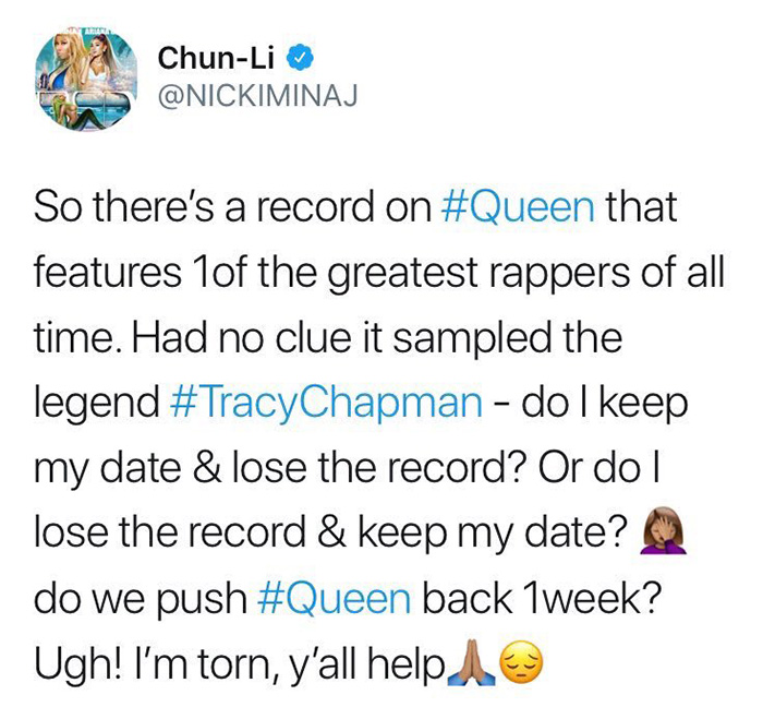 Nicki Minaj Tweet