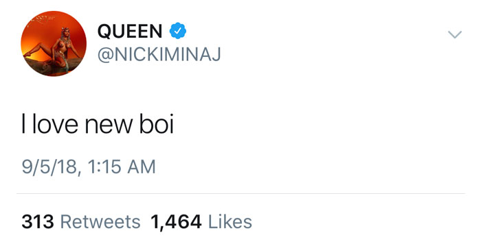 Nicki Minaj Tweet