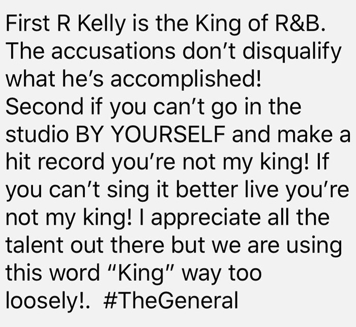 Tank on R. Kelly