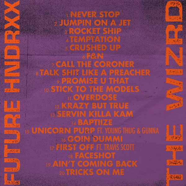 The WIZRD Tracklisting