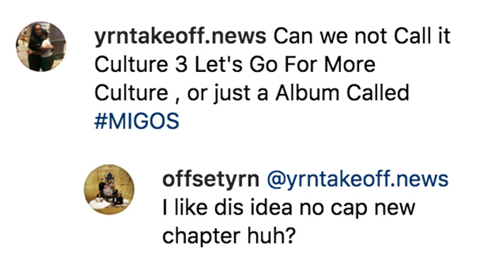 Offset IG Comment