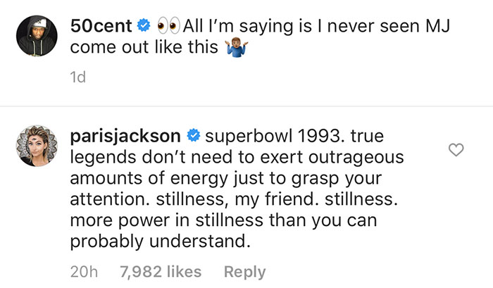 50 Cent and Paris Jackson IG