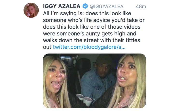 Iggy Azalea Wendy Williams Tweet