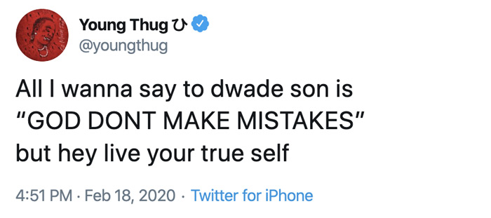 Young Thug Tweet