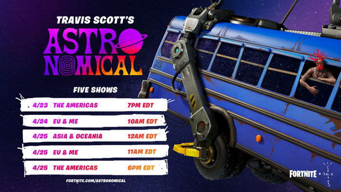 Travis Scott Astronomical Schedule