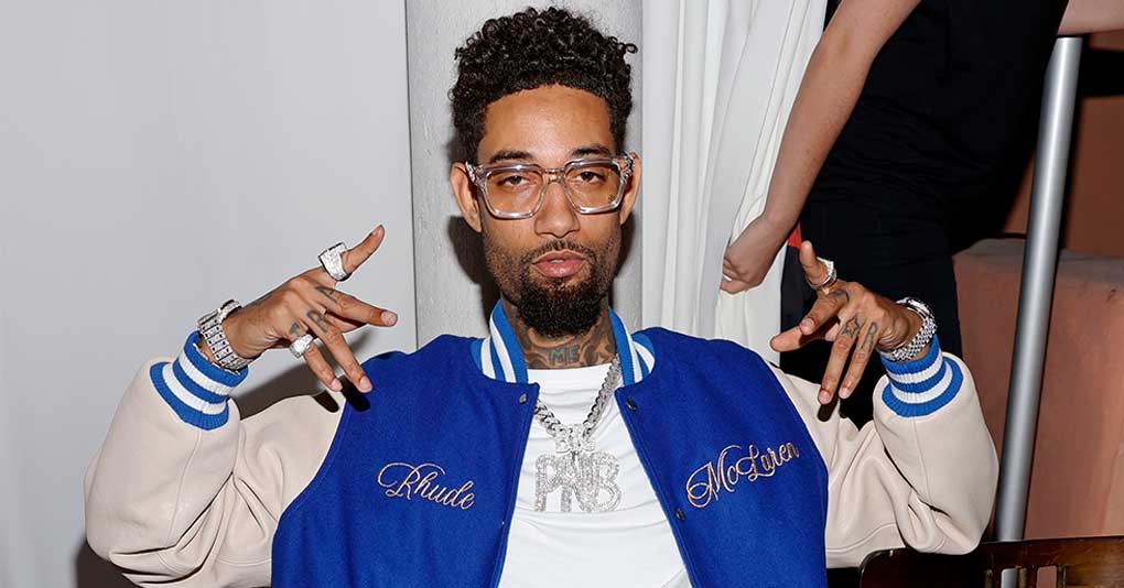 PnB Rock attends the RHUDE SS22 Runway Show