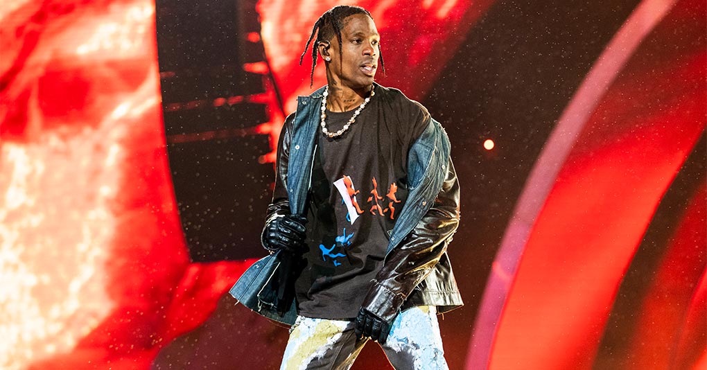 Travis Scott performs during 2021 Astroworld Festival