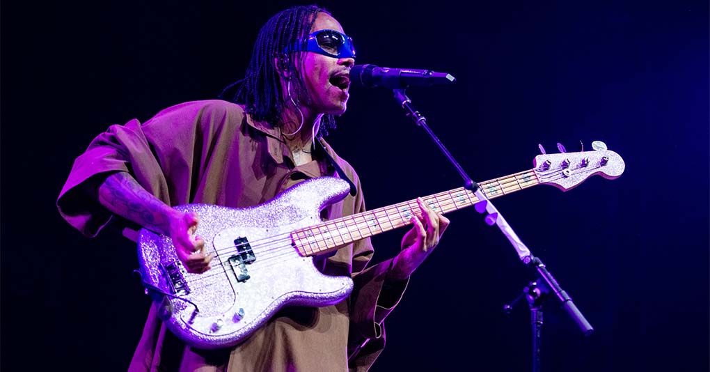 Steve Lacy performs on the Mojave stage during the 2022 Coachella Valley Music And Arts Festival