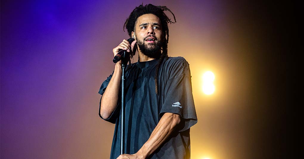 J. Cole performs during day 3 of Lollapalooza at Grant Park