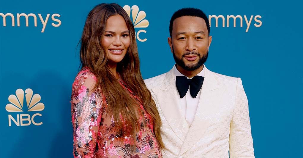 Chrissy Teigen and John Legend arrive to the 74th Annual Primetime Emmy Awards