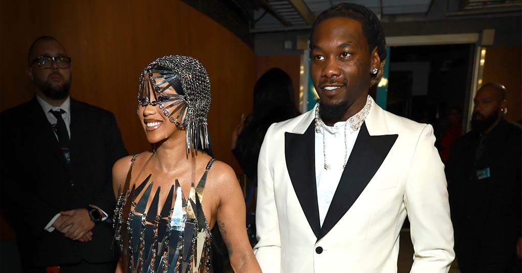 Cardi B and Offset attend the 65th GRAMMY Awards at Crypto.com Arena