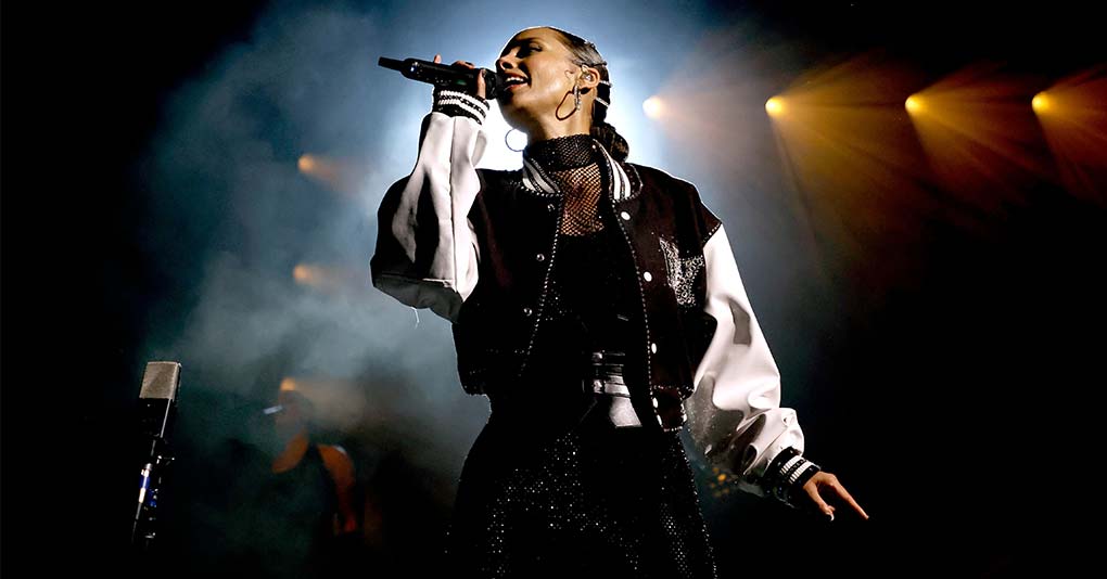 Alicia Keys performs onstage at The Greek Theatre