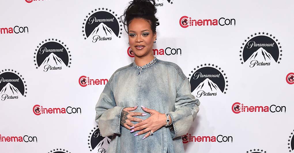 Rihanna poses for photos, promoting the upcoming film