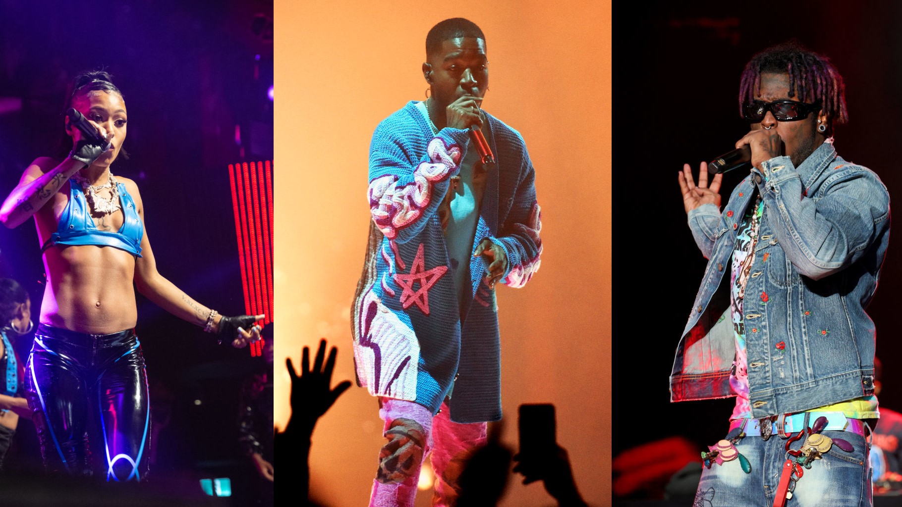 Coi Leray, Kid Cudi, and Lil Uzi Vert