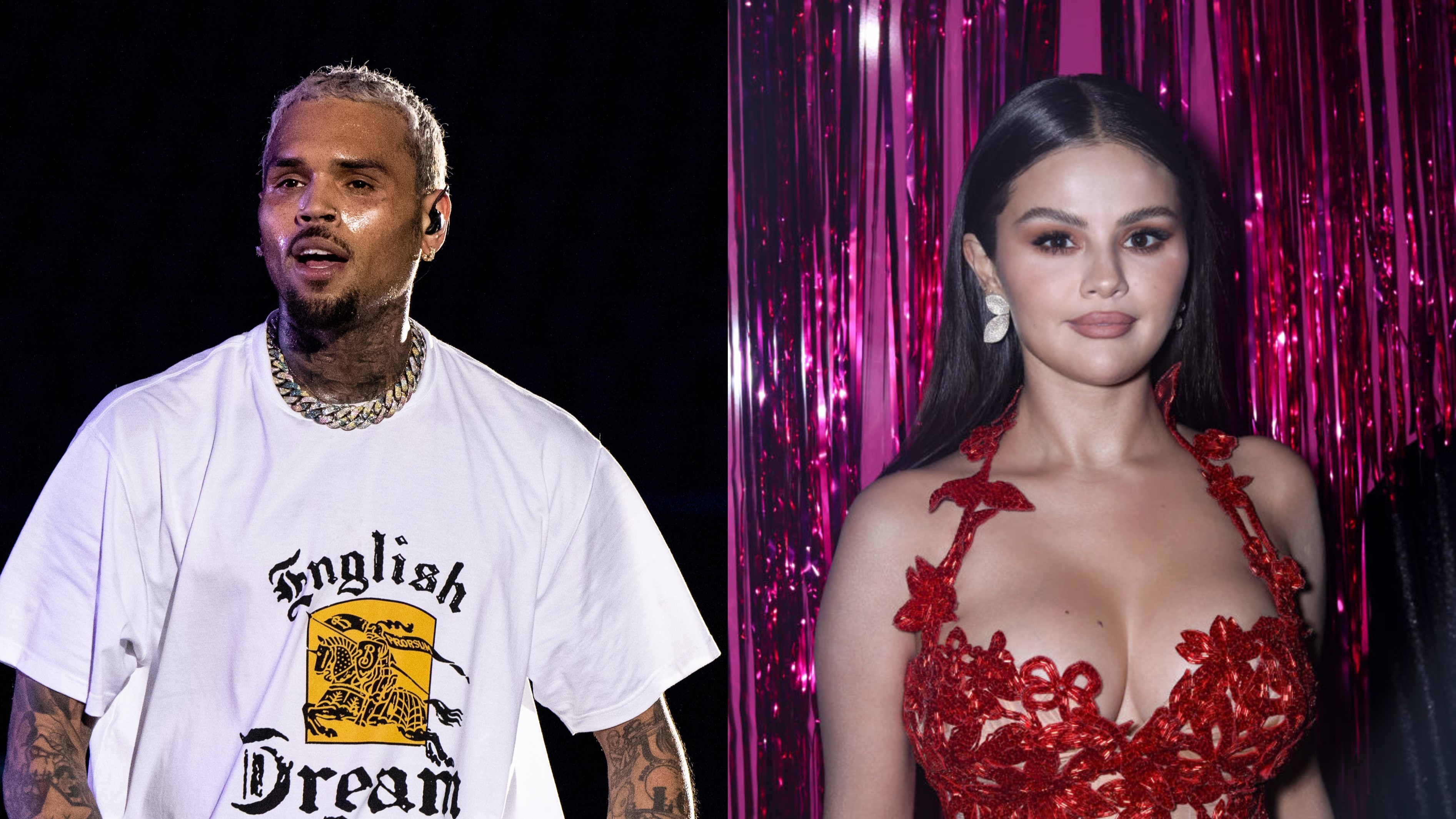 Chris Brown and Selena Gomez