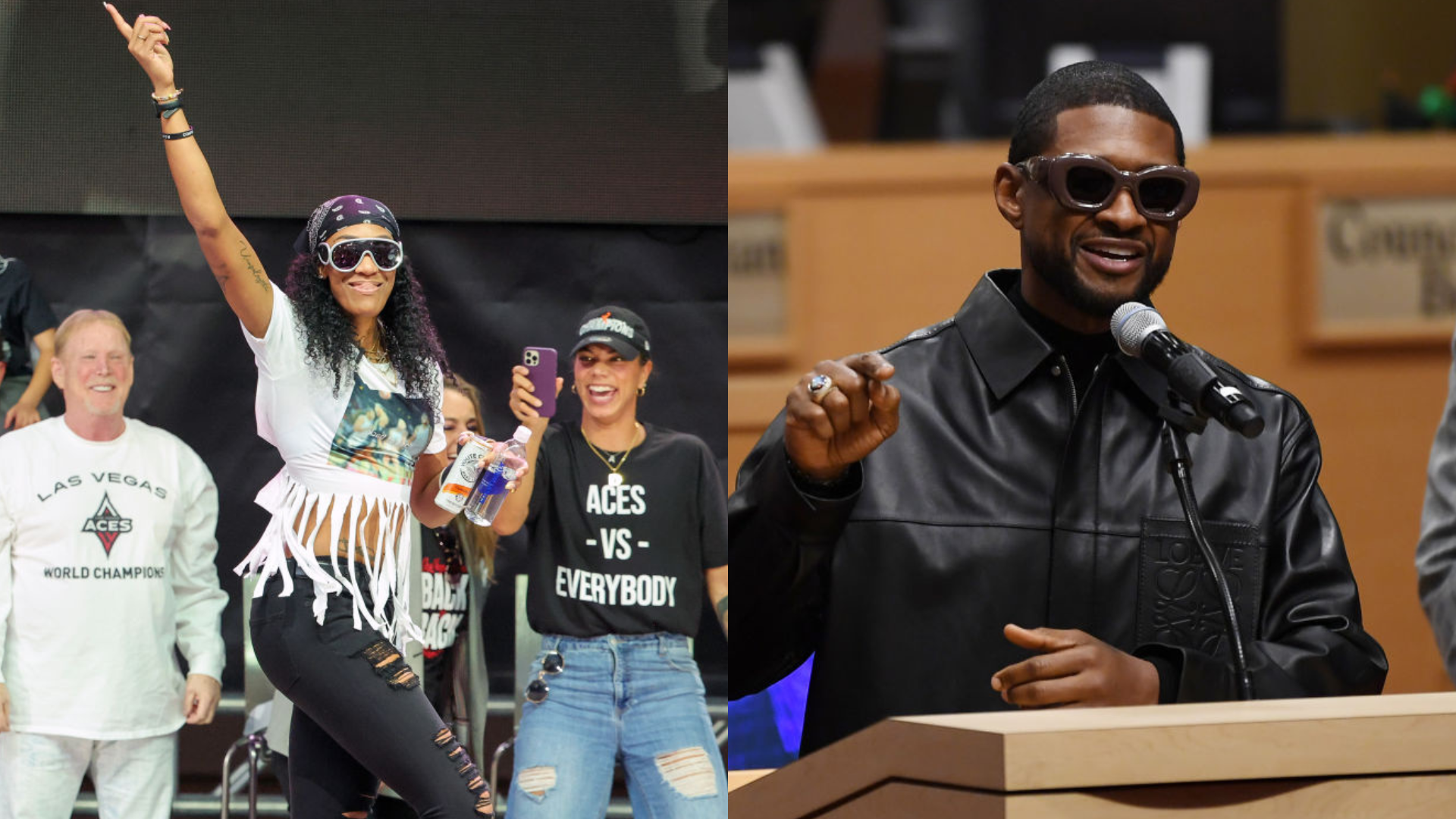 A'ja Wilson + Usher