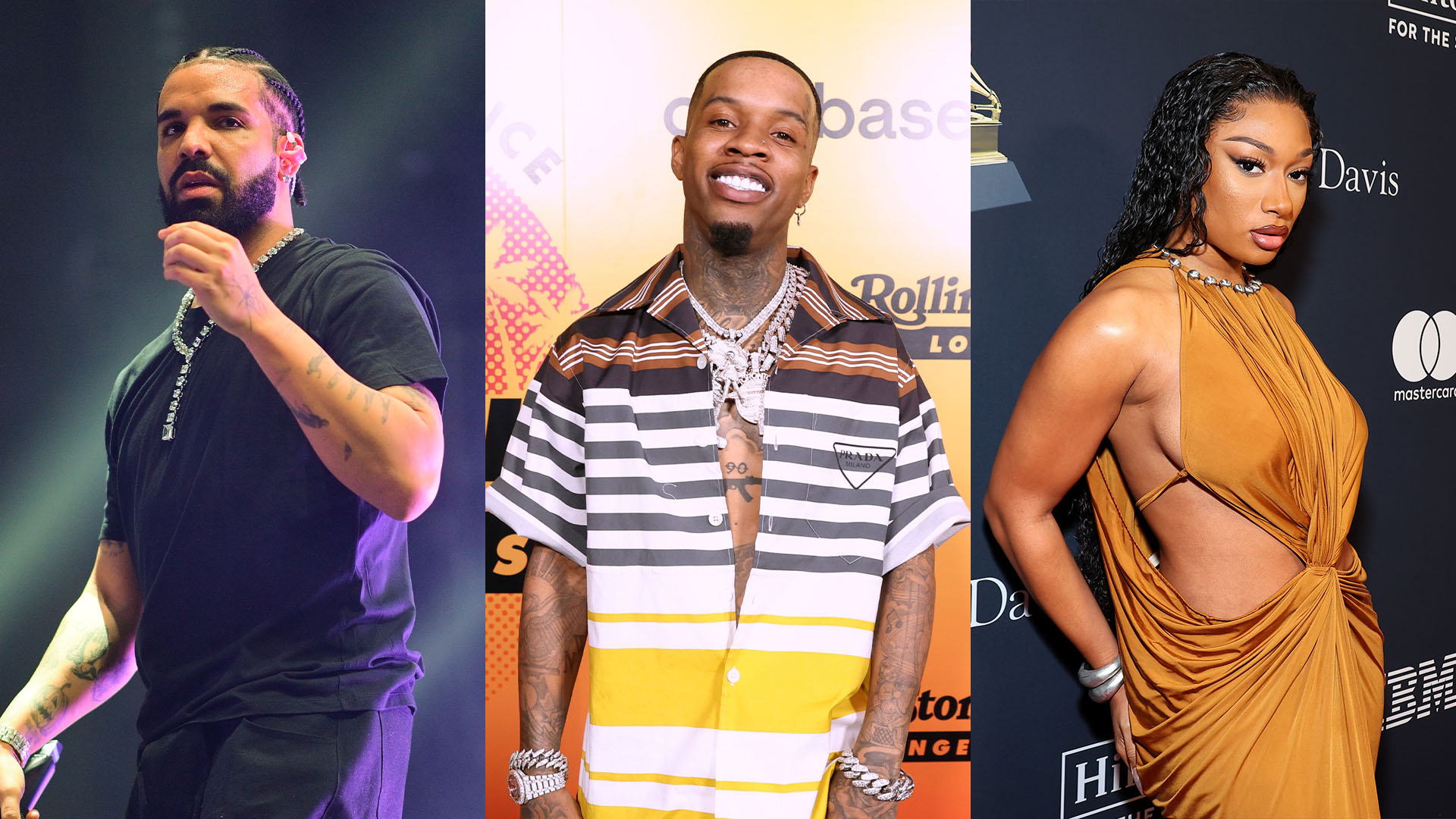 Drake, Tory Lanez, and Megan Thee Stallion