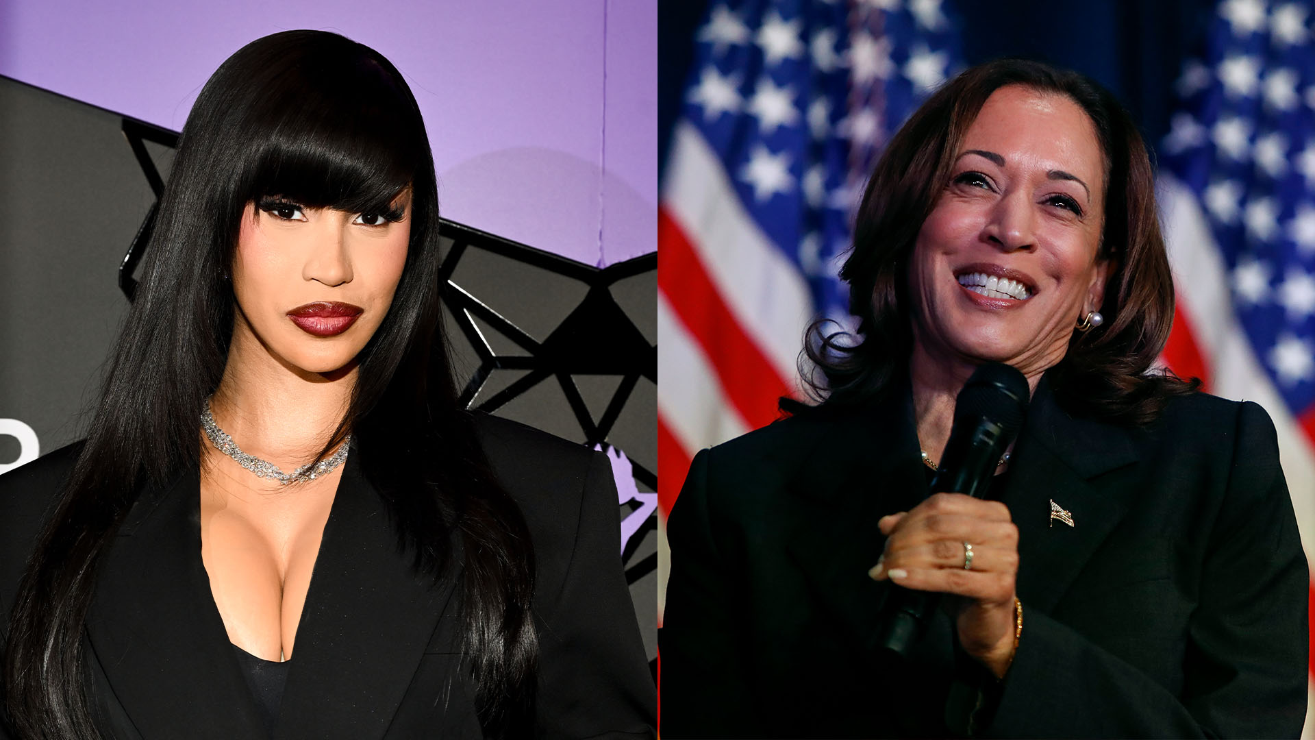 Cardi B and Kamala Harris