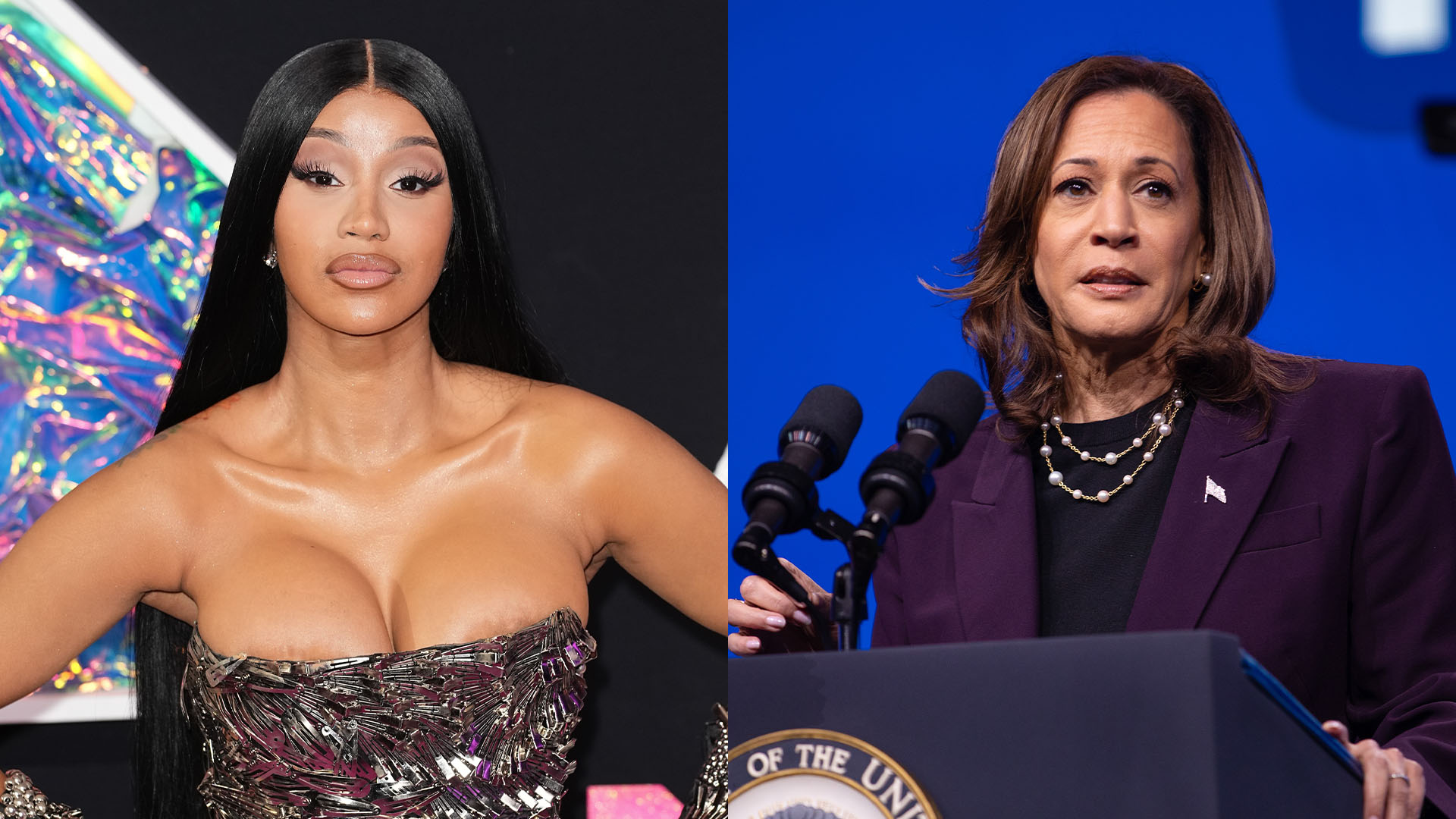 Cardi B and Kamala Harris