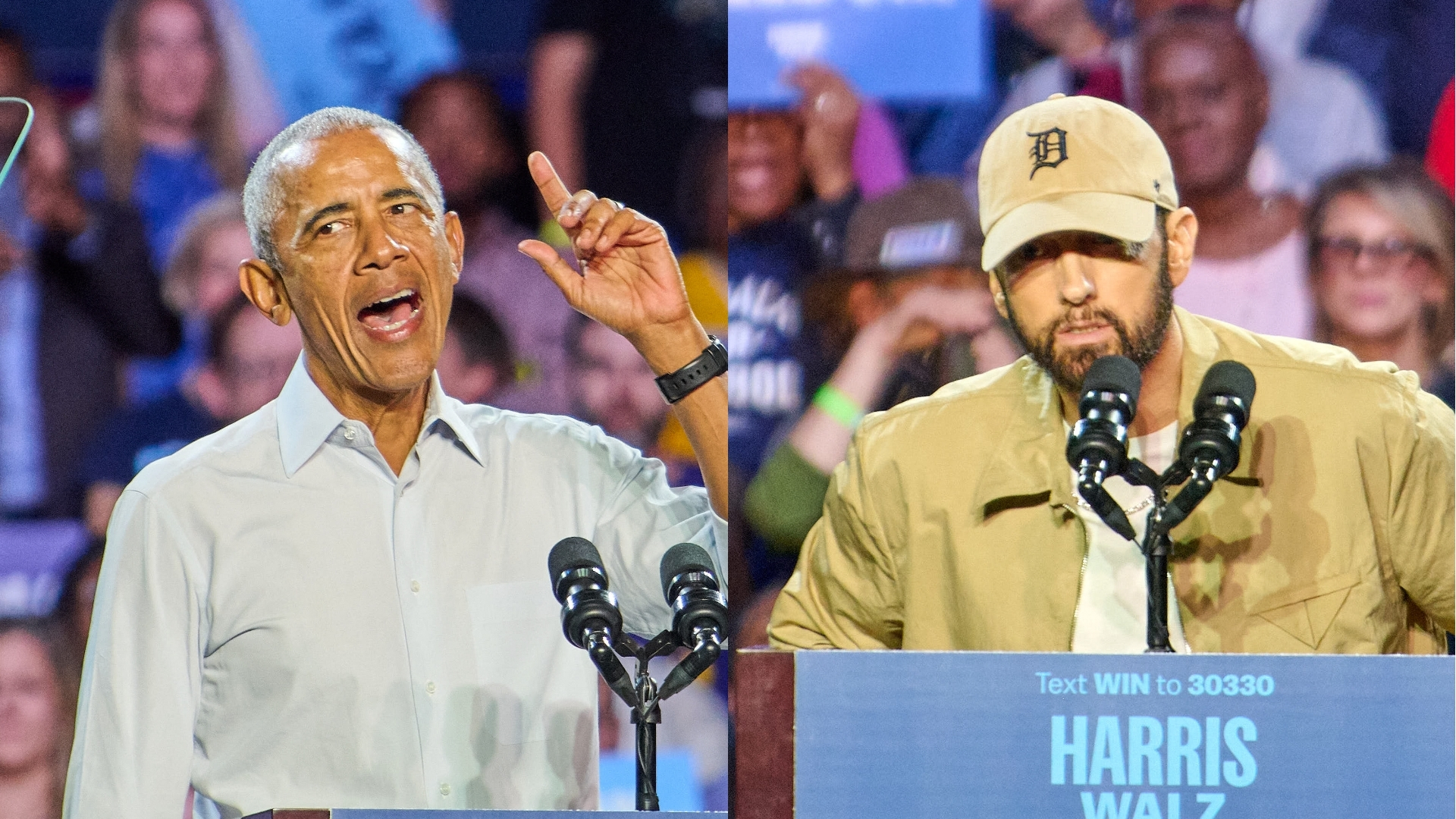 Barack Obama Delivers Epic Rendition of Eminem's "Lose Yourself" at Kamala Harris' Detroit Rally thumbnail