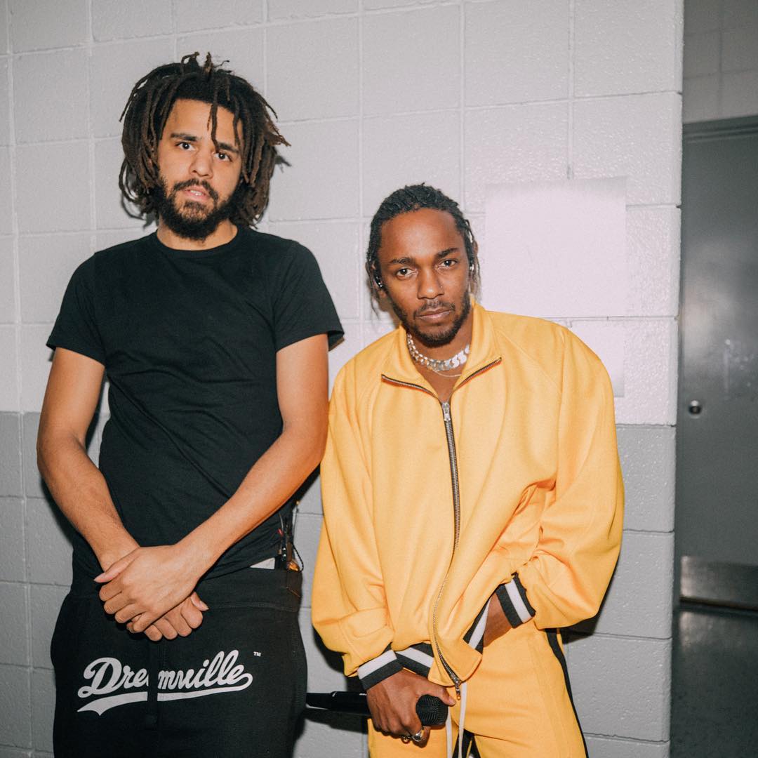 j cole and kendrick lamar on stage